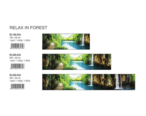 Nástěnná malba s motivem lesního vodopádu v různých velikostech