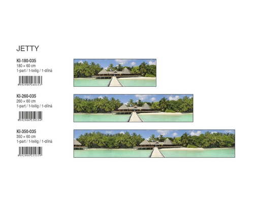 Jetty fototapeta ve třech různých velikostech s plážovým motivem