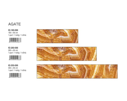 Pracovní deska Agate ve třech velikostech: 180 x 60 cm, 260 x 60 cm a 350 x 60 cm
