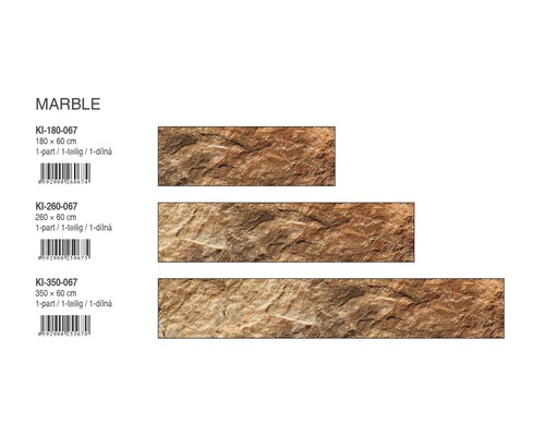 Tři mramorové dlaždice různých velikostí