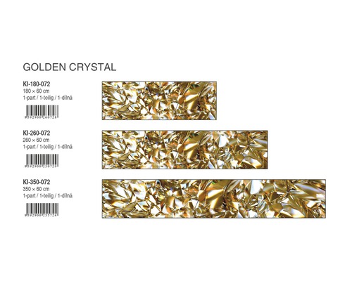 Dekorativní panely Golden Crystal v různých velikostech