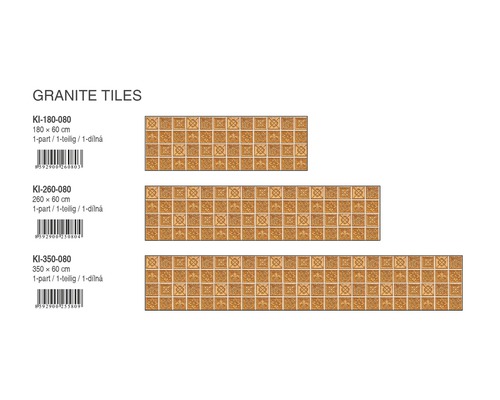 Žulové dlaždice v různých velikostech