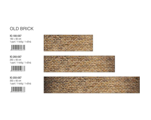 Fototapeta se vzorem starých cihel v různých velikostech.