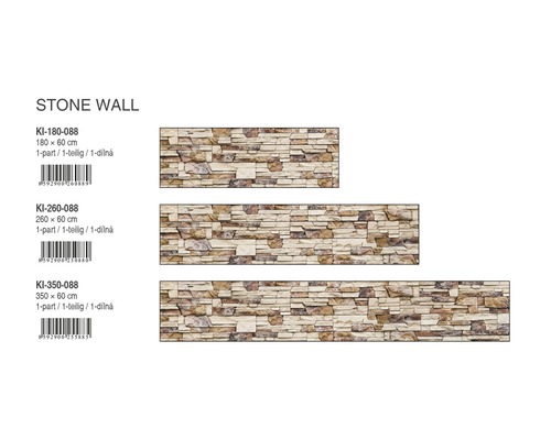 Tři kamenné obkladové panely v různých velikostech