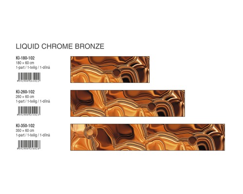 Tekutý chrom bronz v různých velikostech