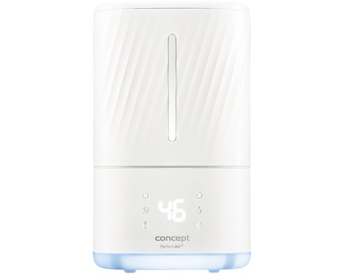 Zvlhčovač vzduchu s digitálním displejem a logem Concept Perfect Air