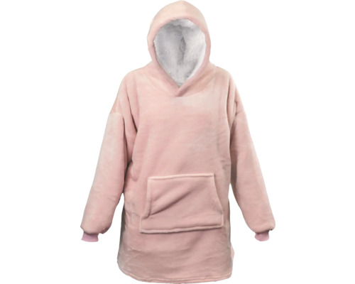 Mikinová deka růžová Oversized Hoodie old pink 70x50x87 cm