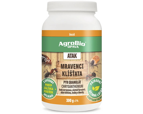 Hubení mravenců a klíšťat ATAK PYR Granulát Chrysanthemum 300 g Hubení mravenců a klíšťat ATAK PYR Granulát Chrysanthemum 300 g