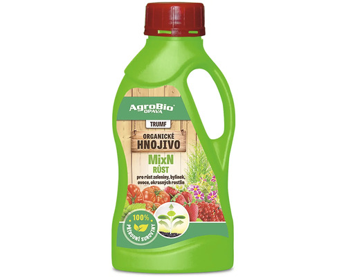 Hnojivo pro zeleninu, bylinky, ovoce, okrasné rostliny organické AgroBio TRUMF MixN Růst 250 ml Hnojivo pro zeleninu, bylinky, ovoce, okrasné rostliny organické AgroBio TRUMF MixN Růst 250 ml