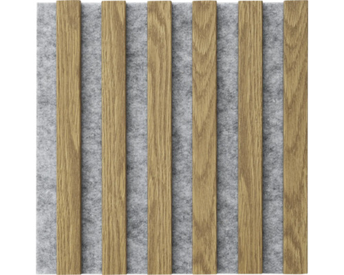 Dřevěný obklad 3D 30x30 cm šedý/dub sonoma