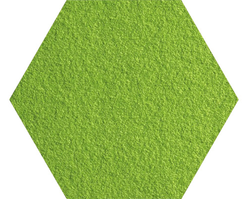 Nástěnný obklad Soft line plsť úhlopříčka 40 cm světle zelený Šestiúhelníková zelená plstěná dlaždice