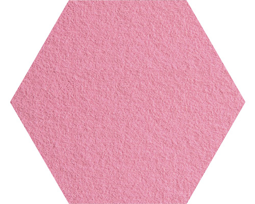 Nástěnný obklad Soft line plsť úhlopříčka 40 cm růžový Šestiúhelníková plstěná podložka