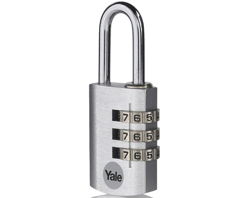 Visací zámek s číselnou kombinací a logem Yale