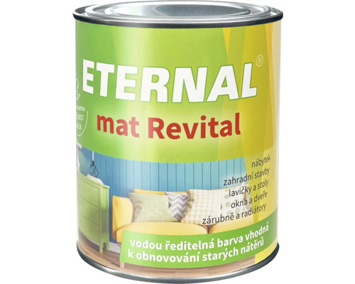 Eternal matný Revital barva k obnovování starých nátěrů 0,7 kg šedobéžová RAL 1019, ekologicky šetrné