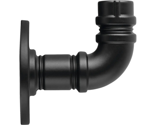 Černý nástěnný hák v průmyslovém designu