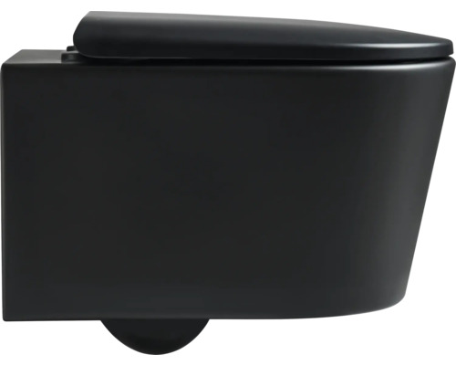 Závěsné hluboké splachovací WC s uzavřeným splachovacím kruhem a WC sedátkem