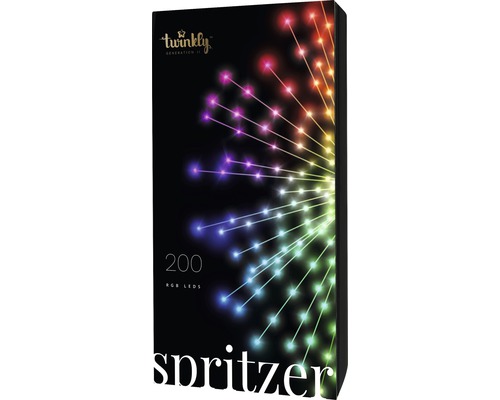 Světelná hvězda Twinkly LED Spritzer Generation II 200 LED s měničem barev a aplikací, barevné světlo Balení světelného řetězu s 200 RGB LED