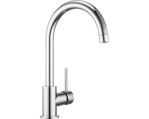 Chromovaná vodovodní baterie s vysokým výtokem