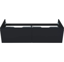 Černá skříňka pod umyvadlo se dvěma zásuvkami