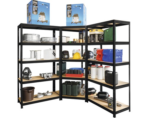 Dílenský regál se skladovými zásobami