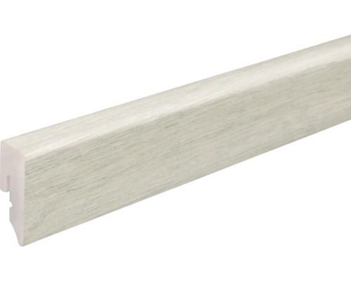 Soklová lišta Skandor PVC dub šedý KU048L 15 x 39 x 2 400 mm Plastová soklová lišta s dřevěným dekorem