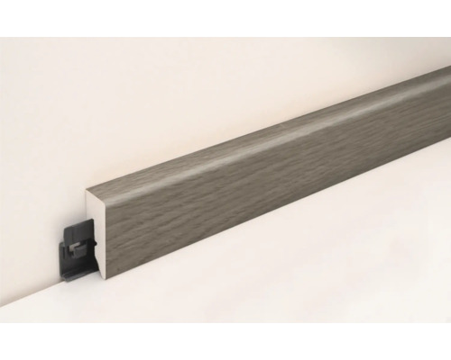 Dřevěná podlahová lišta s upevňovací sponou