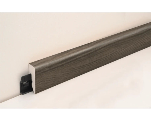 Podlahová lišta s klipsovou montáží na zeď