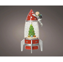 Sněhová koule ve tvaru rakety s figurkou Santa Clause