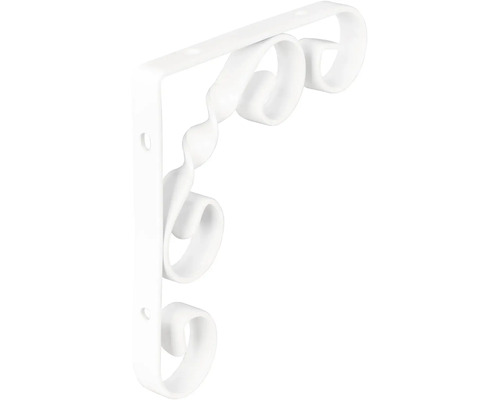 Bílá nástěnná konzola s ozdobnými kudrlinkami