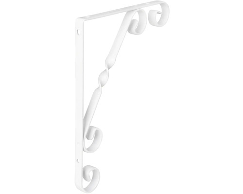 Kovová nástěnná konzole s ozdobným designem pro upevnění police