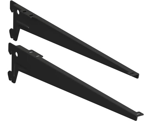 Dva černé držáky polic