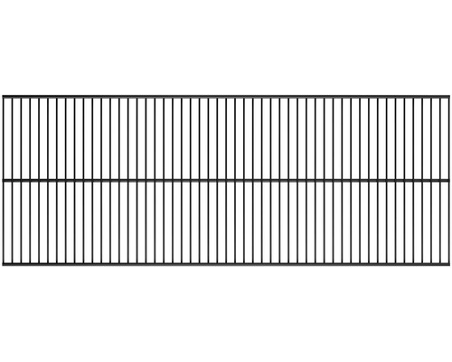 Kovový plotový panel s vertikálními tyčemi a horizontální výztuhou