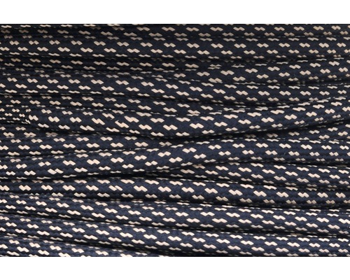 Textilní kabel H03VV-F 3x0,75, černý/hnedý, metrážové zboží