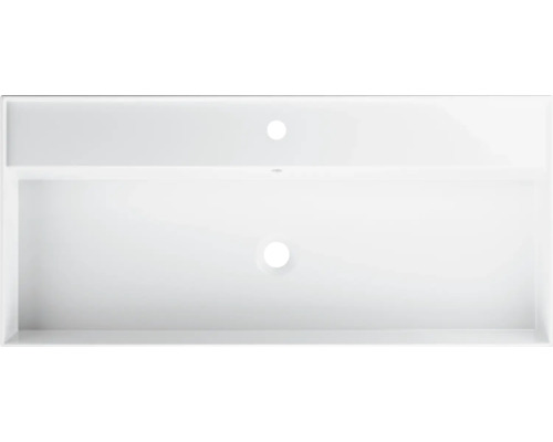 Skříňka pod umyvadlo se dvěma zásuvkami a výřezy pro umyvadlo a sifon