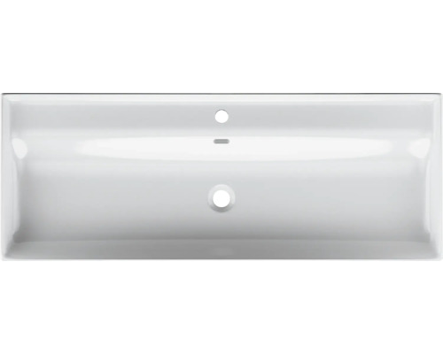 Obdélníkové umyvadlo z keramiky, pohled shora