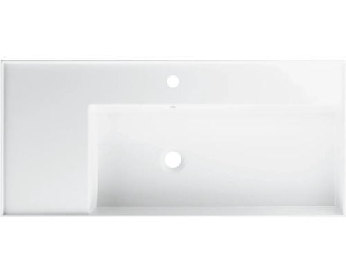 Umyvadlová deska s umyvadlem a otvorem pro baterii