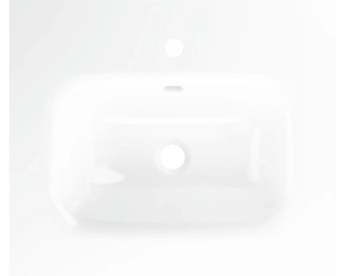 Umyvadlo z sanitární keramiky, pohled shora