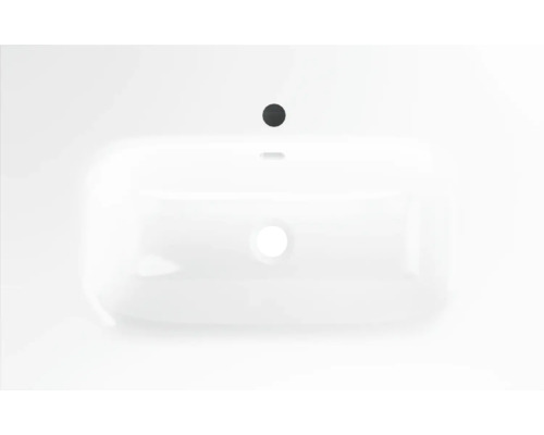 Pohled shora na obdélníkové umyvadlo