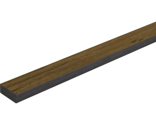 Stěnová lišta vlašský ořech dýha 2400 x 25 x 10 mm Dřevěná podlahová lišta s izolací