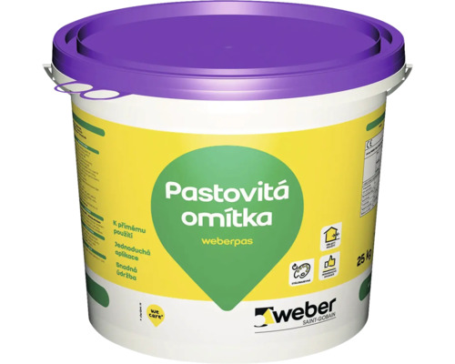 Omítka WEBER.PAS aquabalance zrnitá 1,5 mm 25 kg CE5A červená MIX