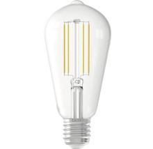 LED žárovka Calex ST64 E27 / 7 W 806 lm 1800-3000 K Wi-Fi čirá