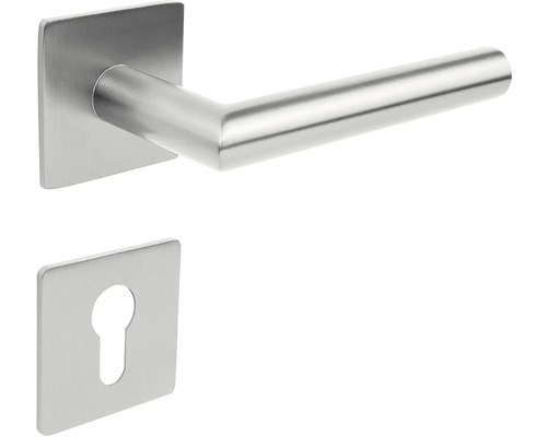 Nerezová klika ke dveřím s klíčovou rozetou