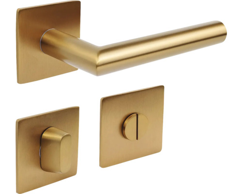 Sada kliky ke dveřím s otočným knoflíkem a rozetami