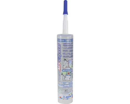 Tmel MAPEI Mapeflex MS Crystal 300 ml transparentní Patrona s transparentním hybridním tmelem od společnosti Mapei