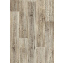 Detail vinylové podlahy s dřevěným vzhledem.