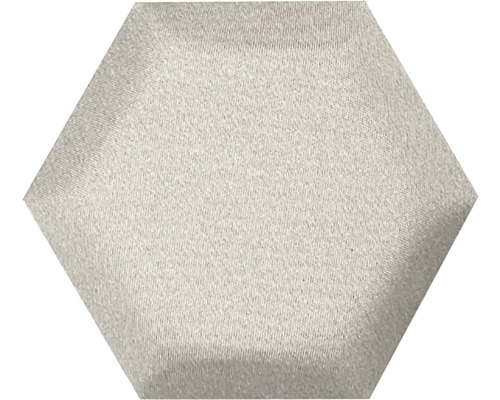 Čalouněný nástěnný Soft panel Luna 33 krémový úhlopříčka 30 cm Šestiúhelníková textilní dlaždice