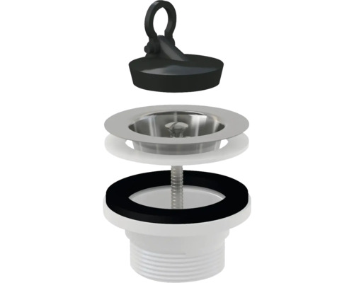 Umyvadlová zátka a odtoková armatura k montáži