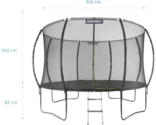 Trampolína Marimex s ochrannou sítí a žebříkem, průměr 366 cm