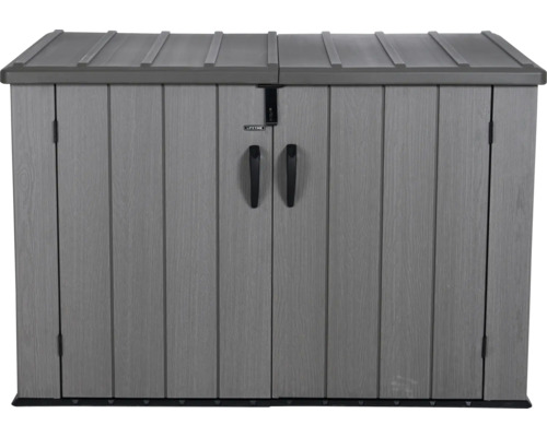 Zahradní skříň s dvoukřídlými dveřmi a světlíkem