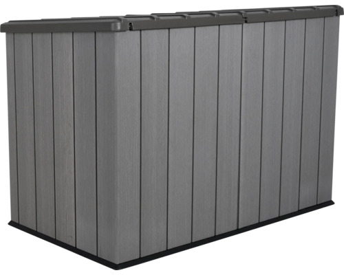 Zahradní skříň z plastu s designem dřeva